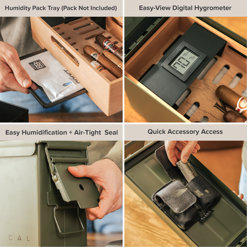 The Smoke Can - Green 50 Cal Humidor -