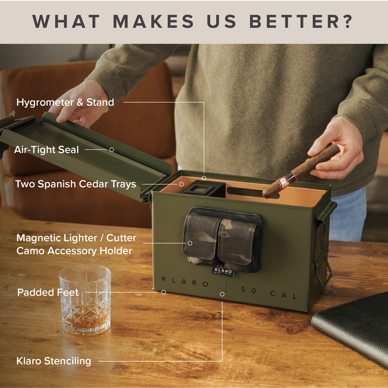 The Smoke Can - Green 50 Cal Humidor -