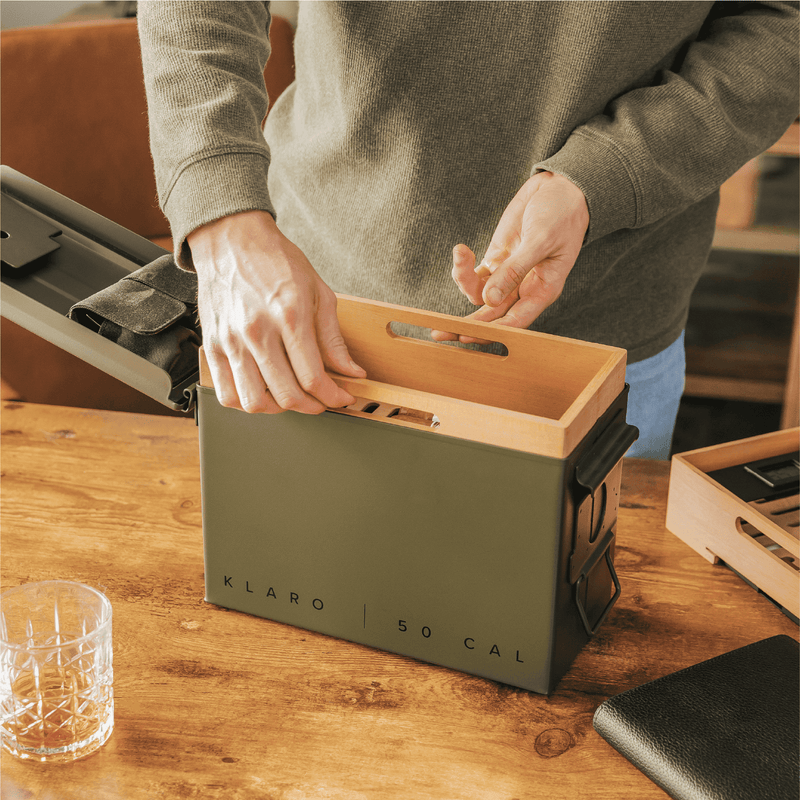 The Smoke Can - Green 50 Cal Humidor -
