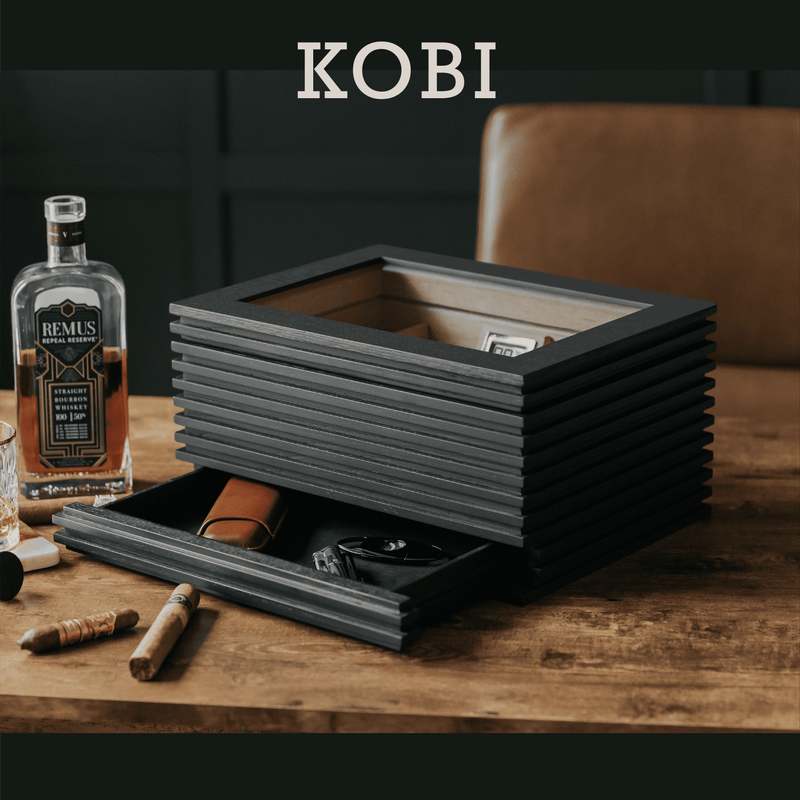 KOBI Glass Top Humidor -