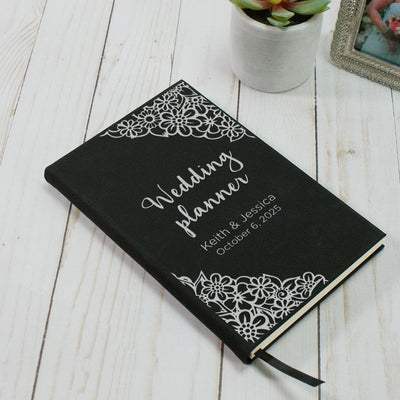 Personalized Wedding Planner Journal Black -
