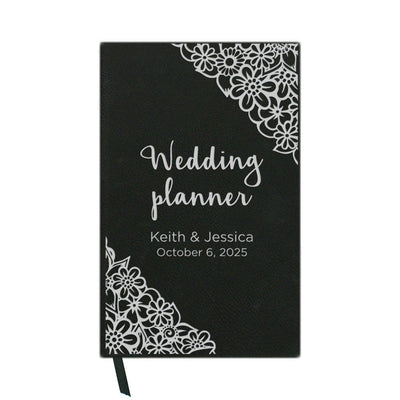 Personalized Wedding Planner Journal Black -