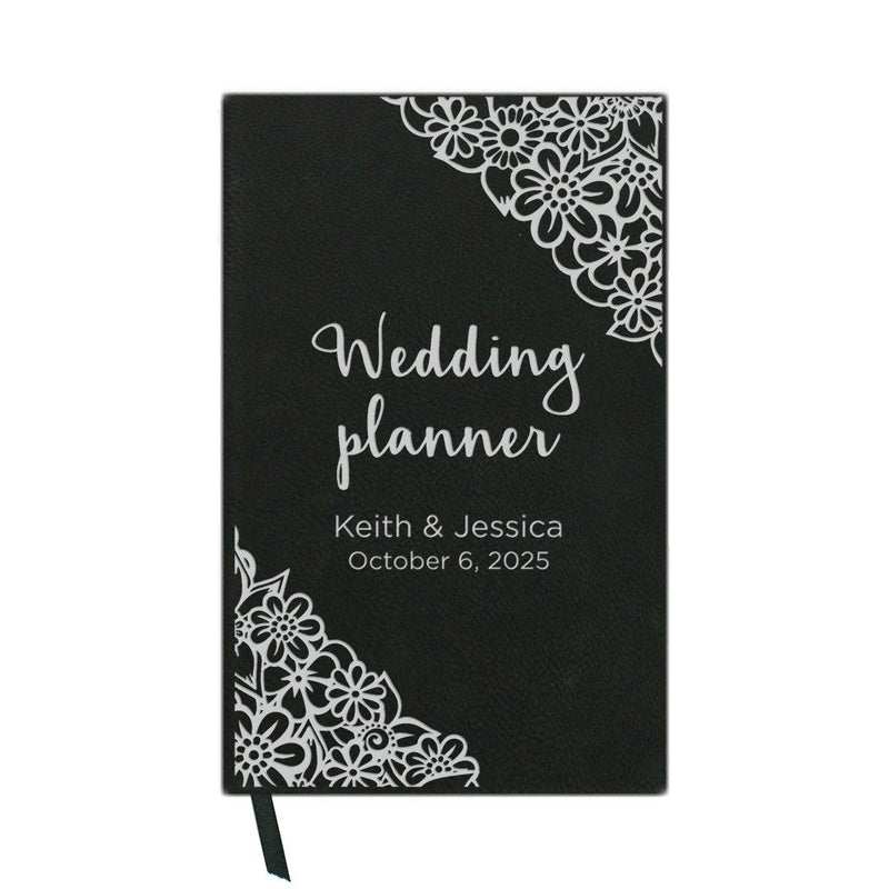 Personalized Wedding Planner Journal Black -