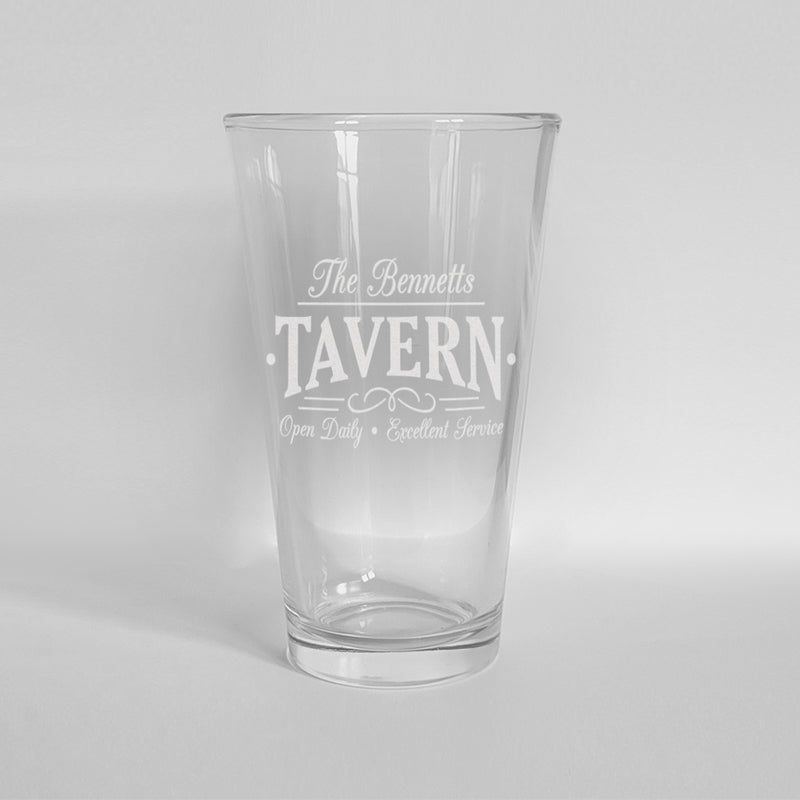 Personalized Chalkboard Farmhouse Tavern Libbey 16 Oz Mixing Glass - - Gifts For You Now