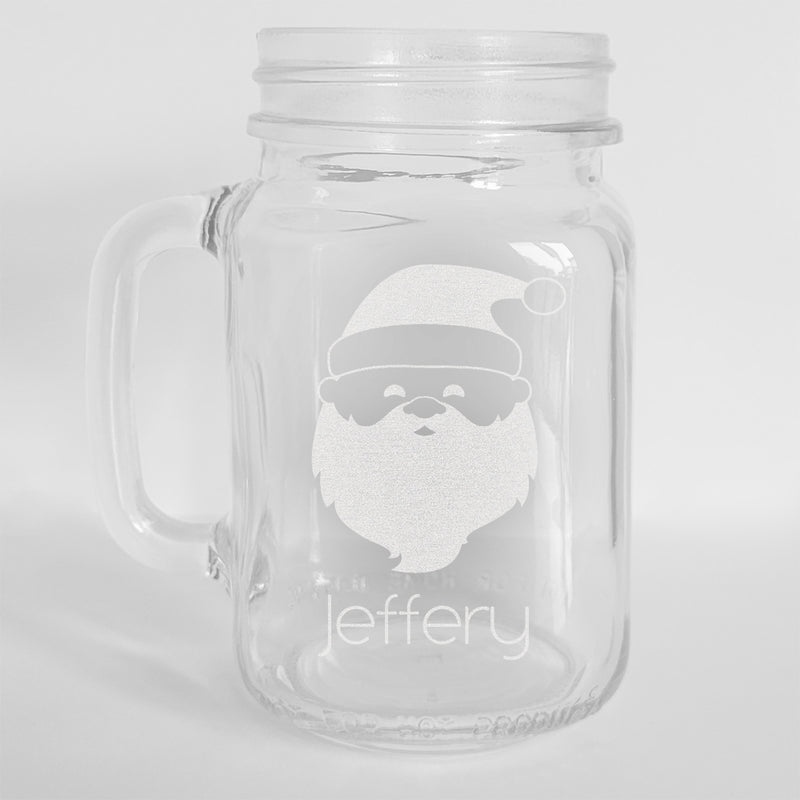 Personalized Santa Mason Jar -