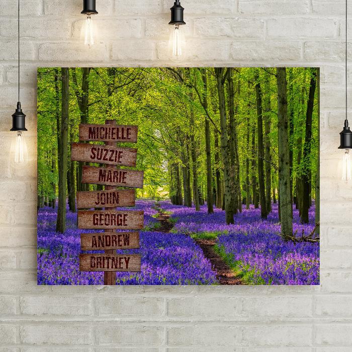 Personalized Lavender Field Premium Canvas -  - Lazerworx