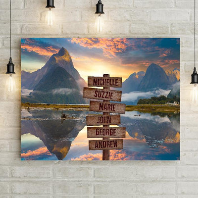 Personalized Majestic Mountain Premium Canvas -