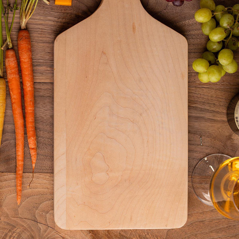 Personalized Large Handled Cutting Boards - Maple