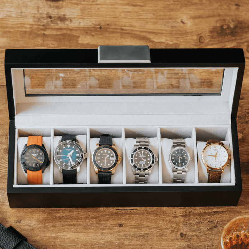 Modern Clip Watch Box - 6 Slot -