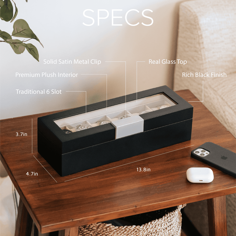 Modern Clip Watch Box - 6 Slot -