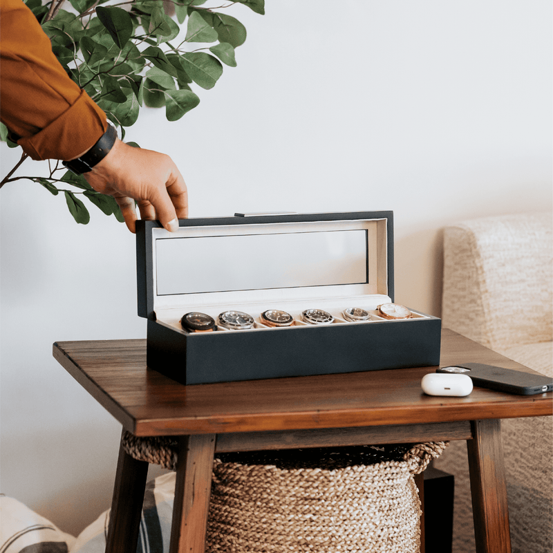 Modern Clip Watch Box - 6 Slot -