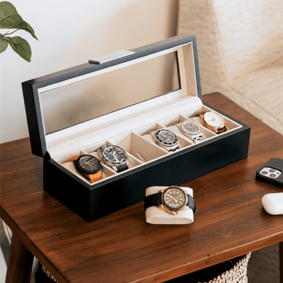 Modern Clip Watch Box - 6 Slot -