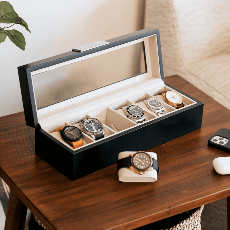 Modern Clip Watch Box - 6 Slot -