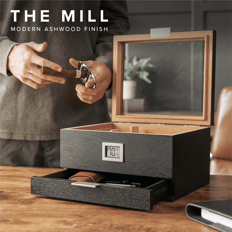 Mill Glass Top Humidor -