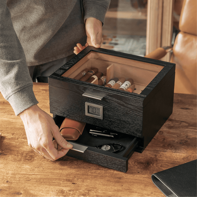 Mill Glass Top Humidor -