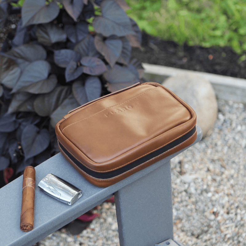 Flint Travel Leather Cigar Case -