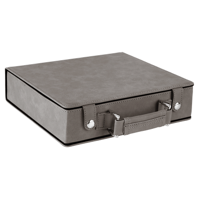 Personalized Gray 100-Chip Poker Set -