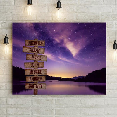 Personalized Purple Sky Premium Canvas -  - Lazerworx