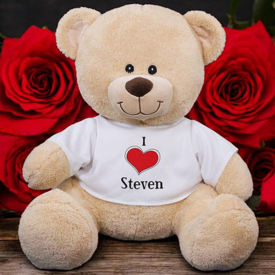 Personalized Name I Heart Steven Teddy Bear - 11"