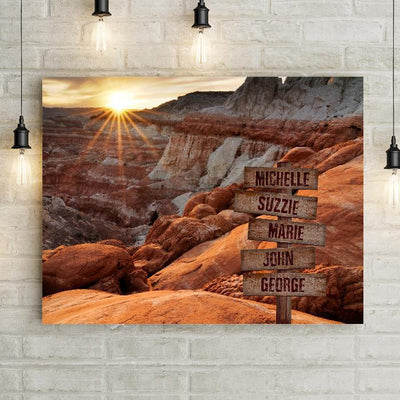 Personalized Rocky Cliff Premium Canvas -  - Lazerworx