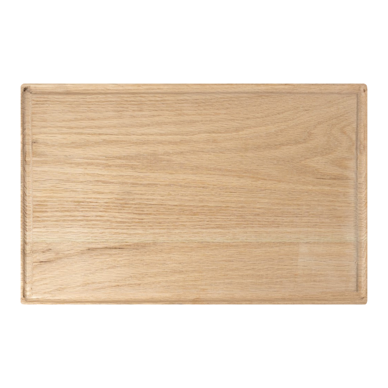 Personalized 11x17 Red Oak Cutting Board with Grooves -