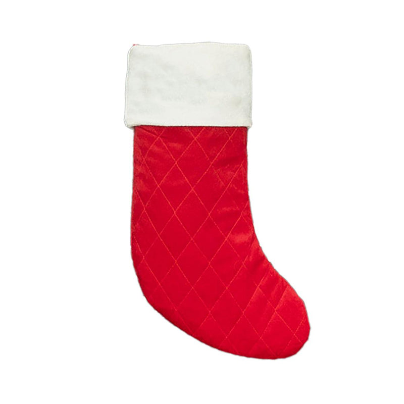 Personalized Velvet Christmas Stockings - Red