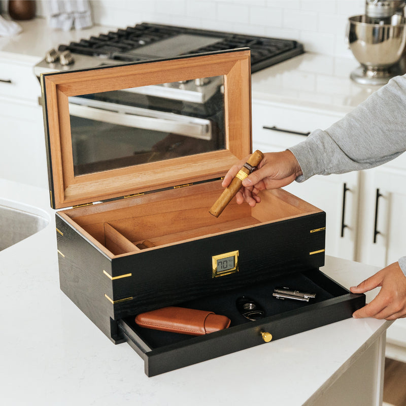 Royal Glass Top Humidor -