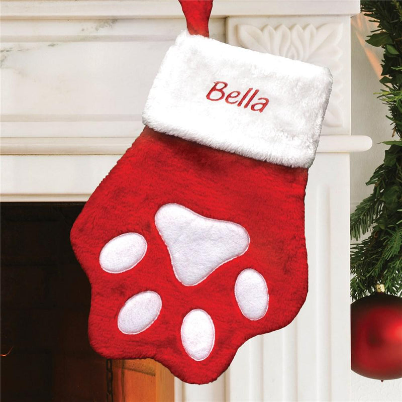 Personalized Paw Christmas Stocking - - Gifts For You Now