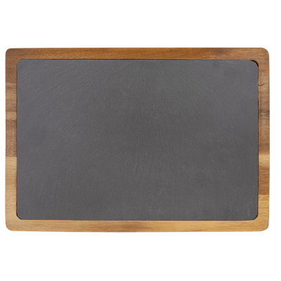 Personalized Acacia Wood/Slate Cutting Board -