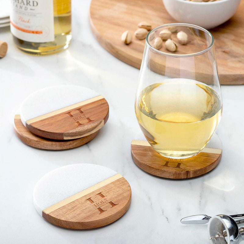 Olive Wood Coasters set of 4