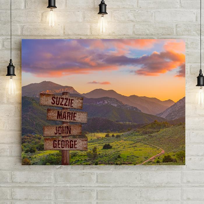 Personalized Twilight Meadow Premium Canvas -  - Lazerworx