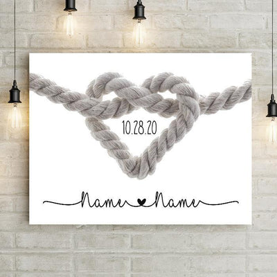 Personalized Tie Knot Premium Canvas -