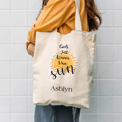 Personalized Summer Tote Bags -