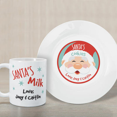 Personalized Cookies for Santa PLATE & MUG SET -