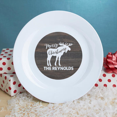Personalized Merry Christmoose Plate -