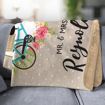 Personalized Life Is A Beautiful Ride 37" x 57" Sherpa Lined Sublimated Throw -