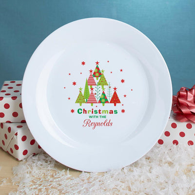 Personalized Christmas Ceramic Plate -