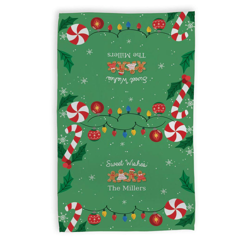 Personalized Sweet Wishes Gingerbread Towel -