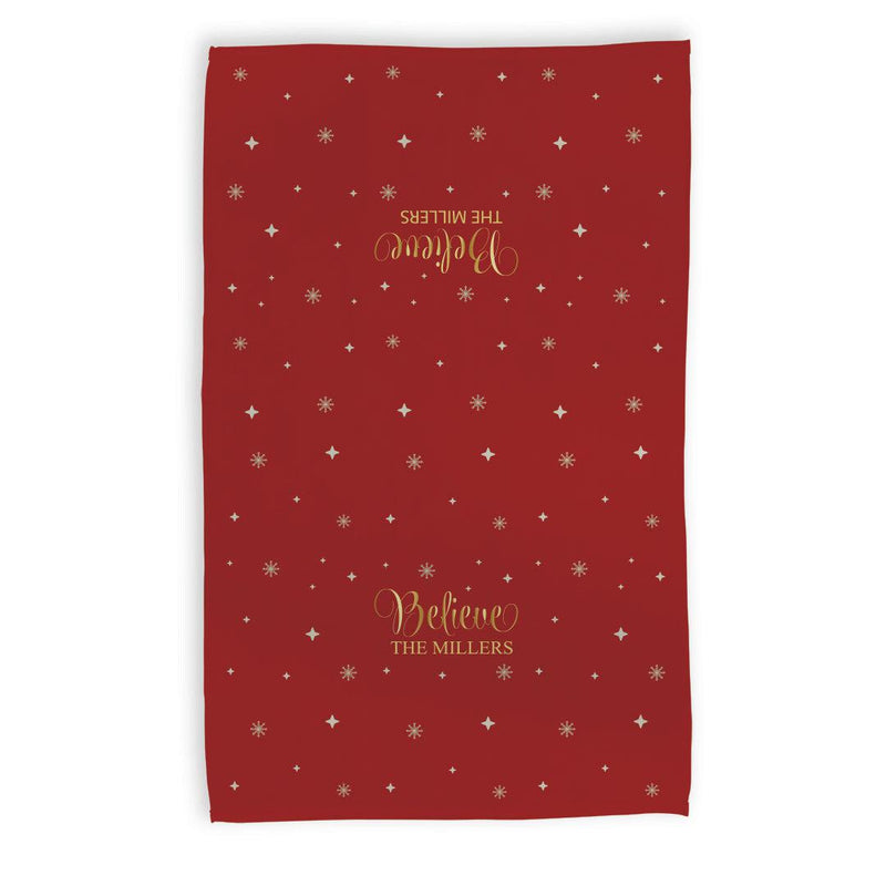 Personalized Believe Kitchen Hand Towel -