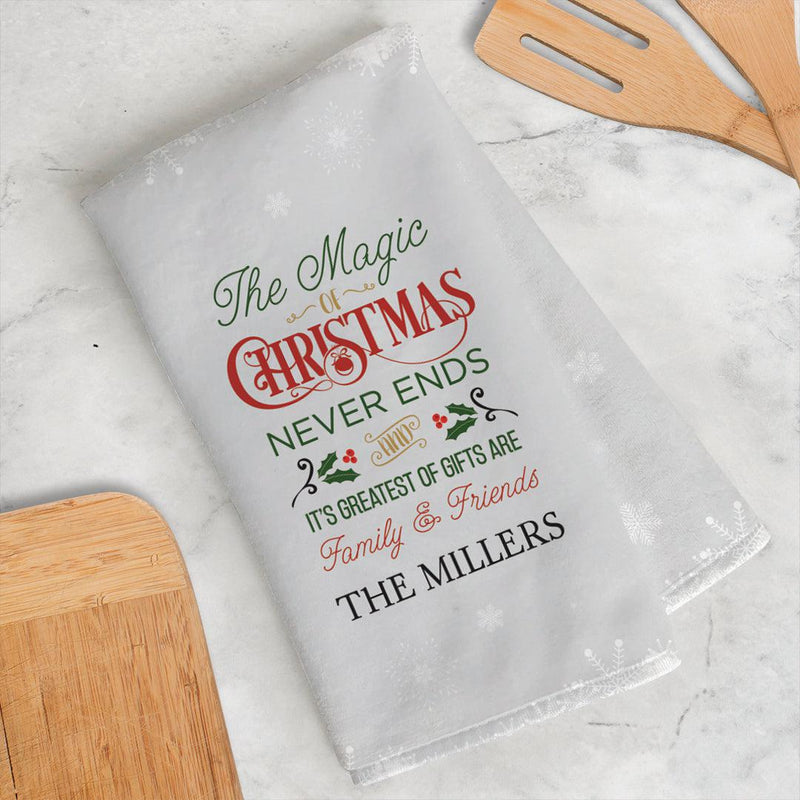 Personalized Magic of Christmas Dish Towel -  - Gifts For You Now
