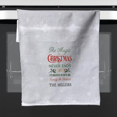 Personalized Magic of Christmas Dish Towel -  - Gifts For You Now
