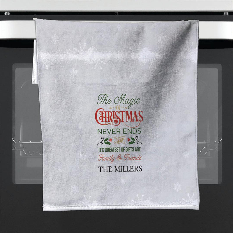 Personalized Magic of Christmas Dish Towel -  - Gifts For You Now