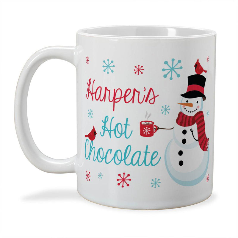 Personalized Snowman Hot Chocolate Plate And Mug Set -