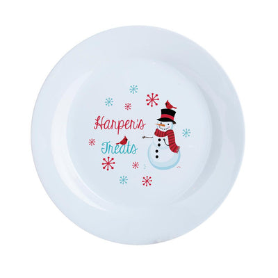 Personalized Snowman Hot Chocolate Plate And Mug Set -