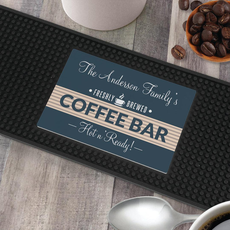 Personalized Coffee Bar Mat -
