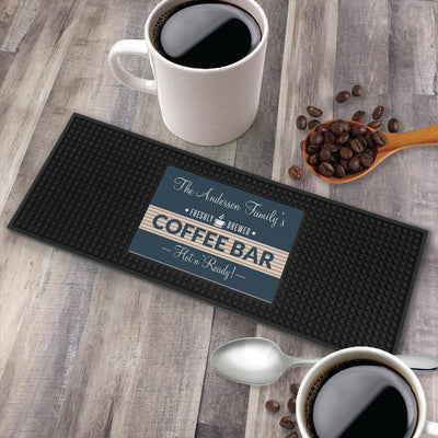Personalized Coffee Bar Mat -