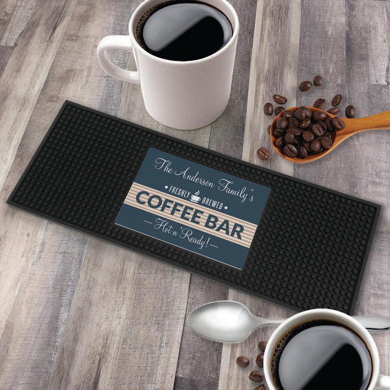 Personalized Coffee Bar Mat -
