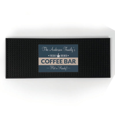Personalized Coffee Bar Mat -