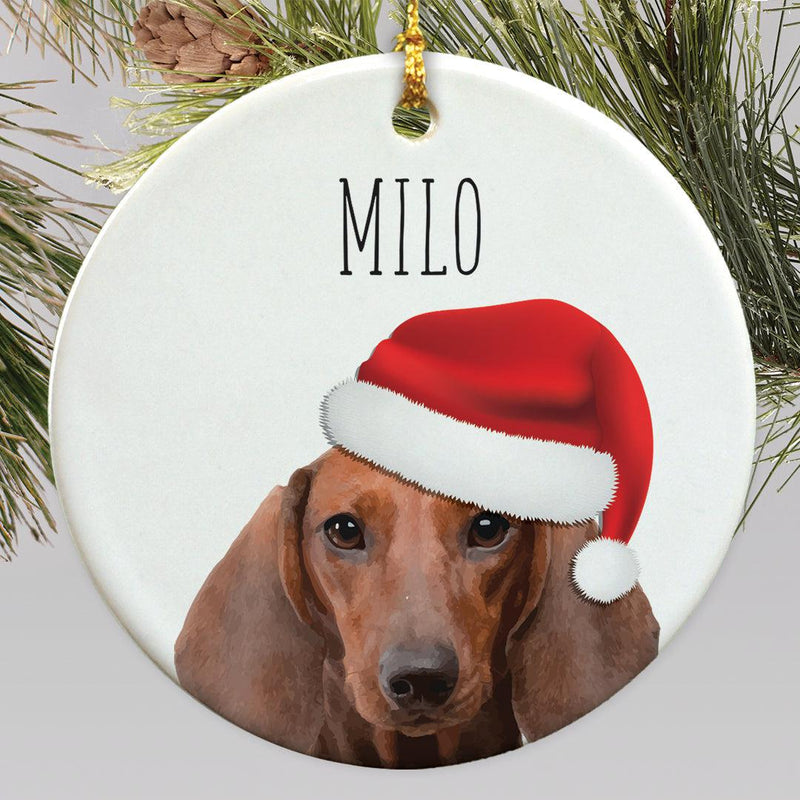 Personalized Choose Your Dog Water Color Christmas Ornament - Dachshund - Gifts For You Now