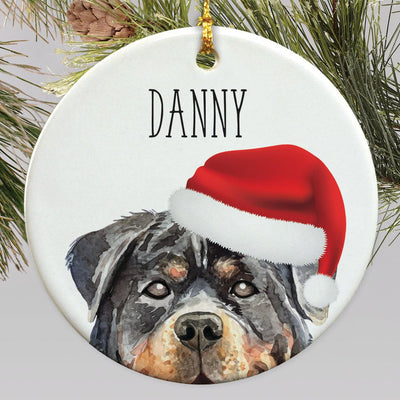 Personalized Choose Your Dog Water Color Christmas Ornament - Rottweiler - Gifts For You Now